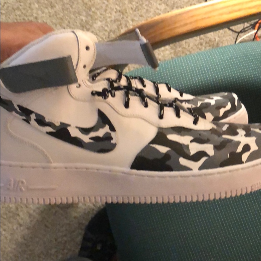 Custom air force 1s x bape